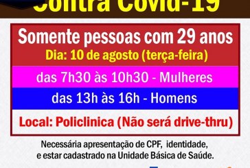 💉💉💉💉💉🌡🤧😷👍 VACINAÇÃO PARA HOMENS E MULHERES DE ‘ 29‘ ANOS. NÃO SERÁ DRIVE THRU, VAI SER “A PÉ THRU” NA POLICLINICA.