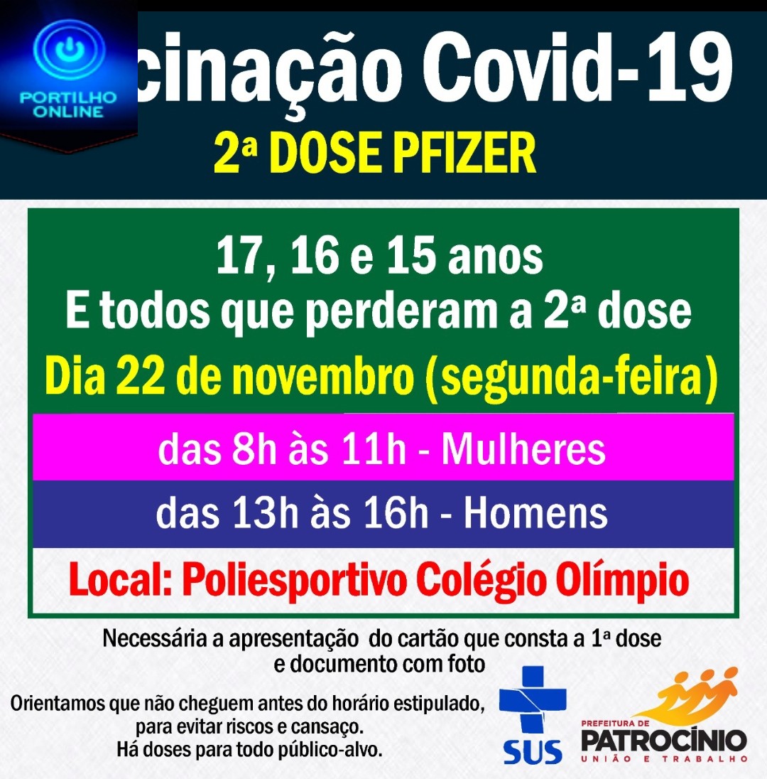 💉💉💉💉💉🌡🤧😷👍 VACINAÇÃO PARA HOMENS E MULHERES SEGUNDA DOSE PARA ADOLESCENTES IDADE DE 15, 16 e 17  ANOS LOCAL: POLIESPORTIVO DO OLÍMPIO.