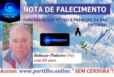 👉 😔⚰🕯😪👉😱😭😪⚰🕯😪 NOTA DE FALECIMENTO… Faleceu hoje em Patrocinio… Baltazar Pinheiro (Ném)com 68 anos. … SÃO PEDRO E VELÓRIO PRÍNCIPE DA PAZ INFORMA…