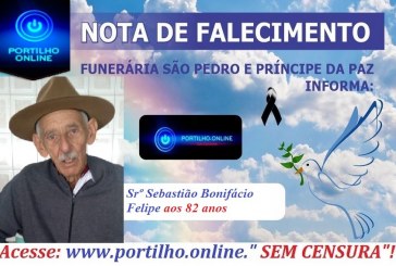 👉 😔⚰🕯😪👉😱😭😪⚰🕯😪 NOTA DE FALECIMENTO… Faleceu  Srº Sebastião Bonifácio Felipe aos 82 anos… SÃO PEDRO E VELÓRIO PRÍNCIPE DA PAZ INFORMA…