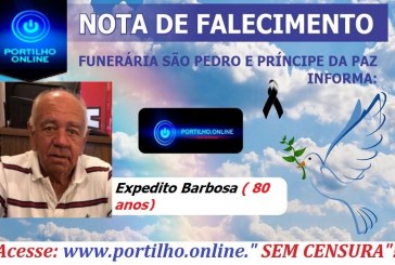 👉 😔⚰🕯😪👉😱😭😪⚰🕯😪 NOTA DE FALECIMENTO…. Faleceu em Patrocínio-MG  Sr. Expedido Teixeira Barbosa( 81 anos). Expedito Barbosa… FUNERÁRIA SÃO PEDRO E VELÓRIO PRÍNCIPE DA PAZ INFORMA….