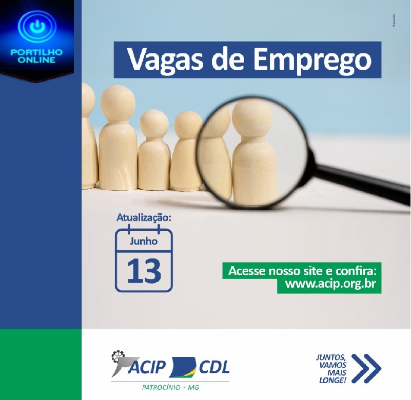 👉👊👏👍🔎⚖ACIP/CDL INFORMAM VAGAS DE EMPREGOS…