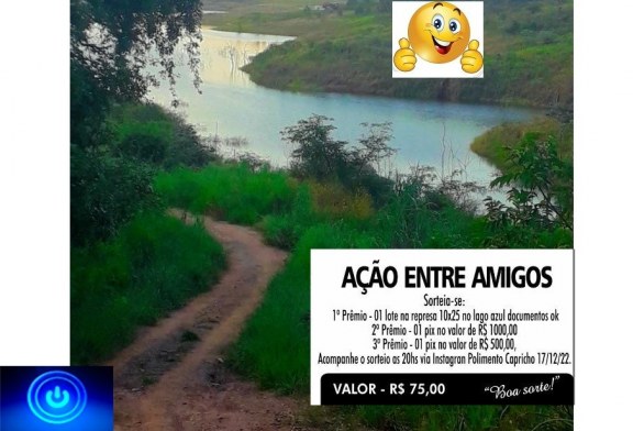 👉👍👏👊🙌👏👏👏Ação entre amigos Concorra a um lote no Lago Azul (represa Quebranzol) DOCUMENTADO! VALOR 20 MIL