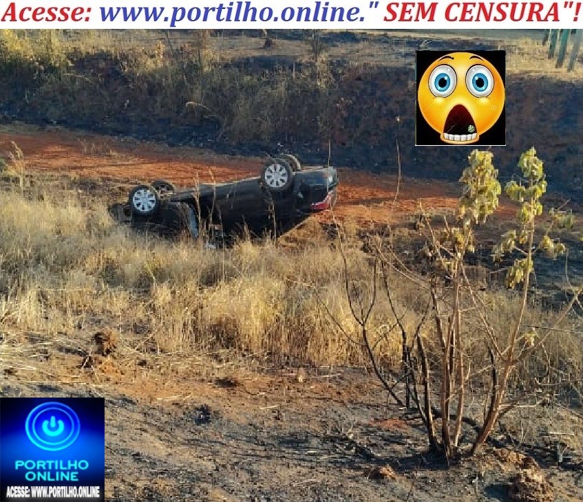 👉🚨👀😱😳🚒🚑🚙🚀CAPOTOU NA BR-365 E SIAU VAZADO FORA DA PISTA E CAIU NO BURACO.