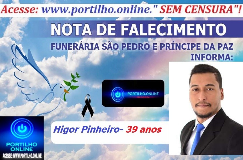 👉 ATUALIZADA!!!! LUTO!!! ⚰🕯😔😪⚰🕯😪👉😱😭😪⚰🕯😪 NOTA DE FALECIMENTO … Faleceu ontem em Uberlandia o jovem Vinicius de Oliveira Pinheiro, 29 anos…A FUNERÁRIA SÃO PEDRO E VELÓRIO PRÍNCIPE DA PAZ” INFORMA…