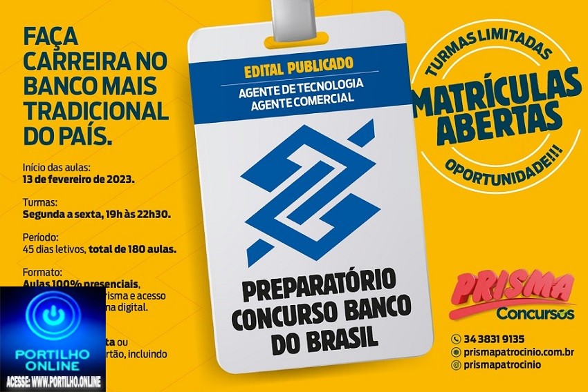 👉✍👍🙌👏🚀👏👏👏COLÉGIO PRISMA INFORMA…  Preparatório Concurso Banco do Brasil é no Prisma Concursos