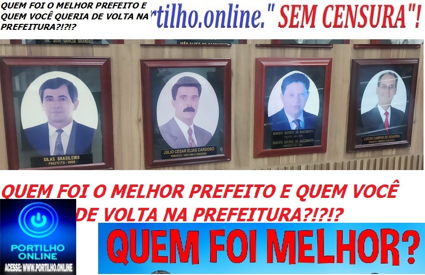 👉🧐🚀😱🙄📢🛠⚒🔎⁉⁉⁉PREFEITOS DO PASSADO!!! QUEM DOS 4 VOCÊ VOTARIA 9VAMENTE???