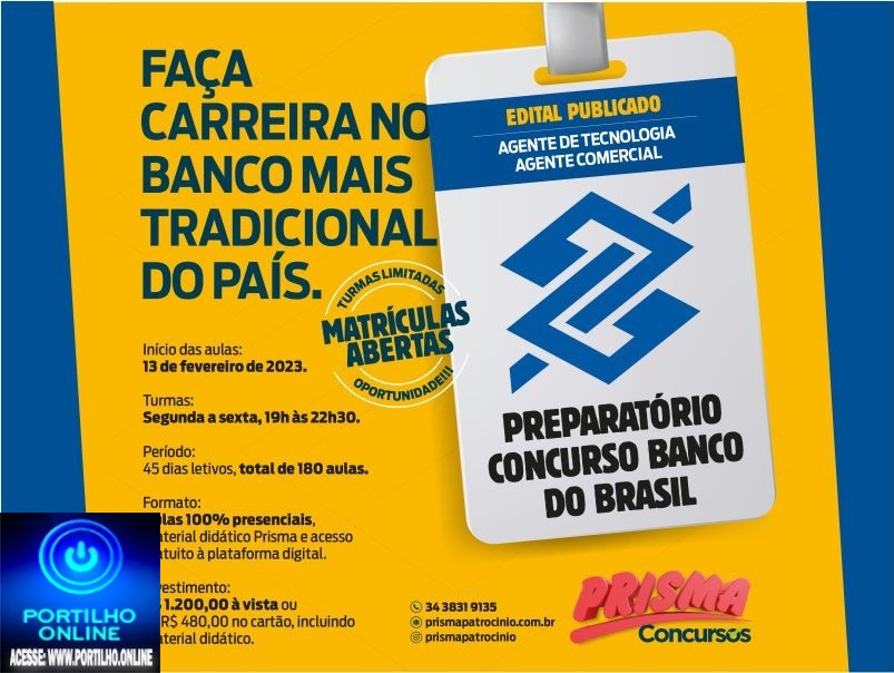 👉📢🚀👍👏🤙🔜🔝🔝🔛Colégio Prisma lança curso preparatório para Concurso do Banco do Brasil.