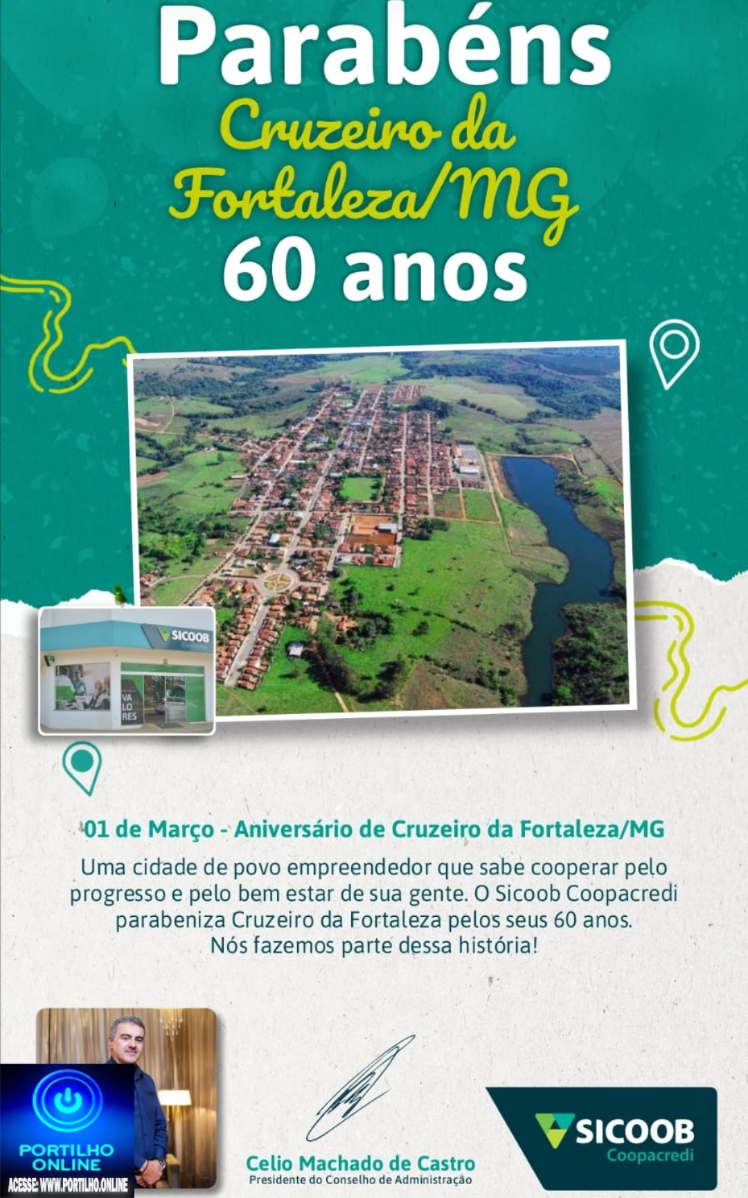 👉🎂👍👏📢👏👏👏A PROGRESSISTA CIDADE DE CRUZEIRO DA FORTALEZA, COMPLETA 60 ANOS DE EMANCIPAÇÃO!!!