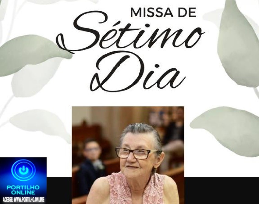 MISSA DE 7 (sétimo)👉🙌😪⚰🕯🙏Missa de sétimo dia! A família da Sra. Maria Helena de Paula, agradece sensibilizada as manifestações de pesar recebidas … FUNERÁRIA FREDERICO OZANAM INFORMA…