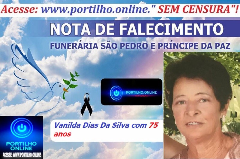 👉 LUTO!!! ⚰🕯😔😪⚰🕯😪👉😱😭😪⚰🕯😪 NOTA DE FALECIMENTO … Faleceu hoje em Patrocínio Vanilda Dias Da Silva com 75 anos … A FUNERÁRIA SÃO PEDRO E VELÓRIO PRÍNCIPE DA PAZ INFORMA…