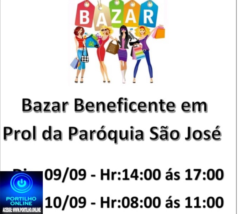 👉📢👏👘🧥👖👗👚👕🧦👢👜👓👟👞BAZAR BENEFICENTE!!! NESTE SABADO DIA,09/09/2023 EM PROL DA PARÓQUIA SÃO JOSÉ!