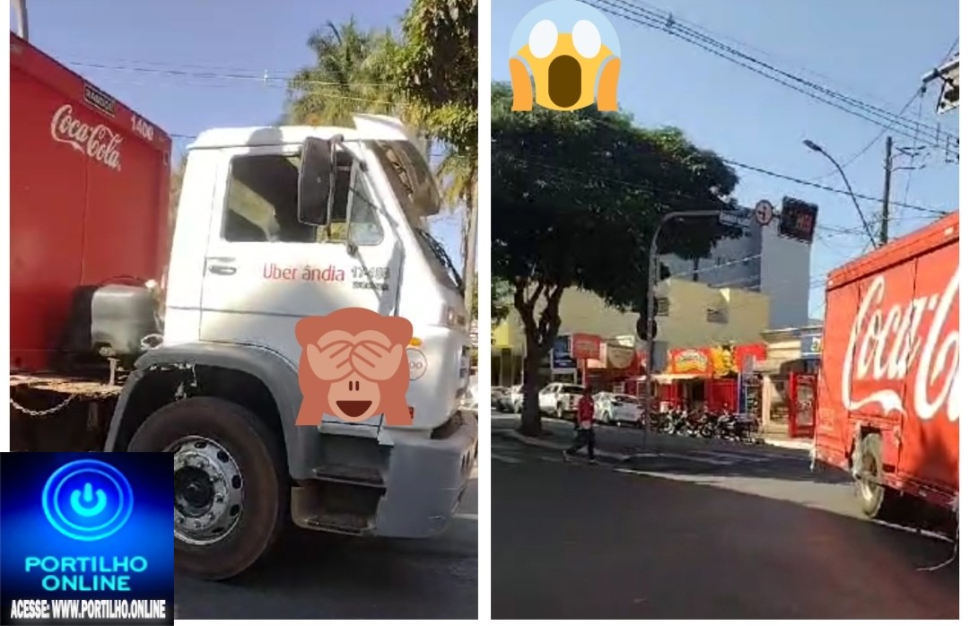 👉🚨📢👀🚔🚦🚧🧐🎬🚛🚚🚨Portilho… Caminhão da coca estragado na avenida Rui Barbosa atrapalhando o Trânsito. VAI UMA PEPSI AÍ?