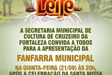 👉✍👀👍👀🔛🙏🥁🎷🥁🎺Secretaria Municipal de Cultura Cruzeiro da Fortaleza, convida a todos para a Apresentação da FANFARRA MUNICIPAL, DIA 21/09/23 ÀS 20: HORAS, APÓS A CELEBRAÇÃO DA MISSA!