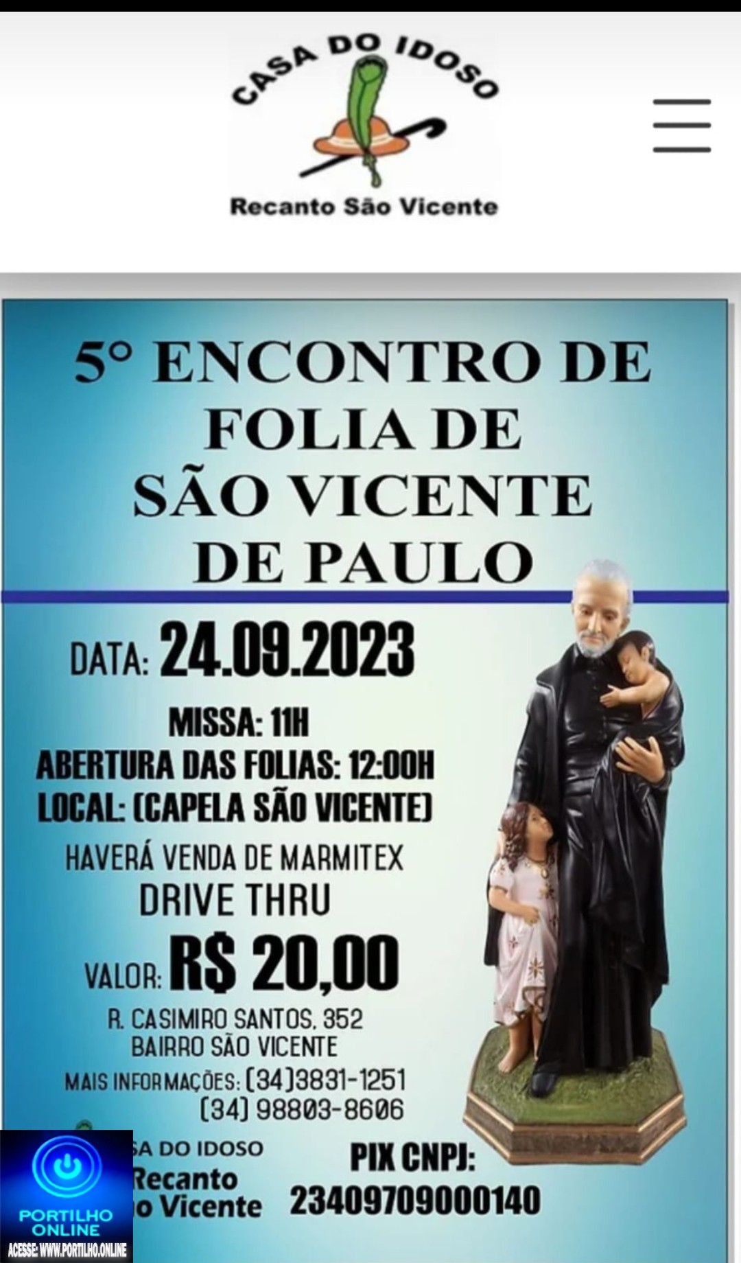 👉📢👏🤝👍🙏🙌COLABORE COM A CASA DO IDOSO!!! VEM AI O 5° ENCONTRADO DE FOLIA DE REIS. DIA 24/09/23