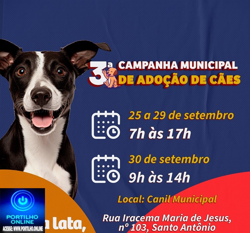👉👏🙏Notíciassss da prefeitura… 🙌🤝👍✍👏👏👏🐕🐩🐈DOAÇÕES DE CÃES…. Secretaria de Saúde realiza a 3ª Campanha Municipal de Adoção de Cães