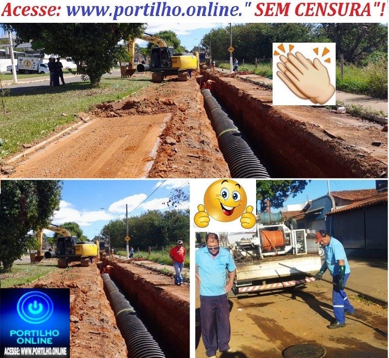 👉📢🙌✍👏👍🚀🚜🚜🚜Administração Investe no Progresso da Cidade: Novas Redes de Esgoto na Avenida Marciano Pires