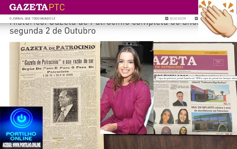 👉📢🙌✍🔝👏🎂🎈👏👏👏🔛🤝👍Histórico: Gazeta de Patrocínio completa 85 anos, nesta segunda 2 de Outubro 