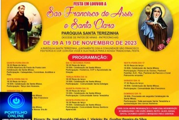 👉✍👏🤙🤝👍🙏🙌🤝GRANDIOSA FESTA COM BARRAQUINHA EM LOUVOR  A SÃO FRANCISCO E SANTA CLARA DA PARÓQUIA SANTA TEREZINHA, BAARRAQUINHAS NA IGREJA SÃO FRANCISCO DE 09/11 A 19/11/23