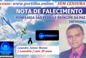 LUTO!!!🕯😪👉😱😭😪⚰🕯😪 NOTA DE FALECIMENTO … Faleceu hoje em Patrocínio Leandro Júnior Nunes ( Leandrin ) com 35 anos … A FUNERÁRIA SÃO PEDRO E VELÓRIO PRÍNCIPE DA PAZ INFORMA…