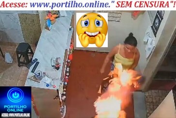 👉👹👿🚒🚑🕯⚰🔥💥🔥🔥🔥Vídeo: mulher ateia fogo no marido por ciúme; homem morre