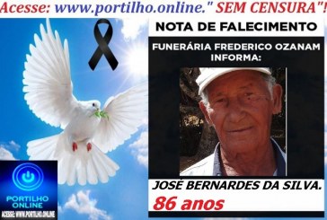 👉 LUTO!!! ⚰🕯😔😪⚰🕯😪👉😱😭 😪⚰🕯😪 NOTA DE FALECIMENTO … JOSÉ BERNARDES DA SILVA.  86 anos… FUNERÁRIA FREDERICO OZANAM INFORMA…