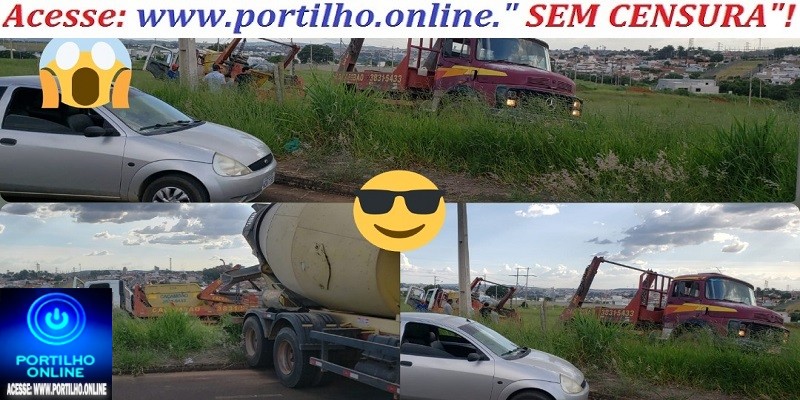 👉📢🤔🙄😱👀🚛🚚🚨🚒“Portilho Caminhão cacambão prestes a tombar próximo a nova escola Monteiro Lobato