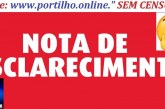 Nota de esclarecimento e retratação.