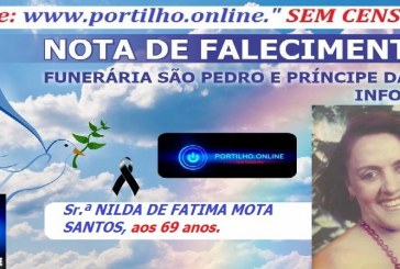  👉📢😪👉😱😭😪⚰🕯😪 NOTA DE FALECIMENTO … Faleceu em Patrocínio-MG a  Sr.ª NILDA DE FATIMA MOTA SANTOS, aos 69 anos… A  FUNERÁRIA SAO PEDRO E PRÍNCIPE DA 🕊PAZ🕊 🕊 INFORMA.