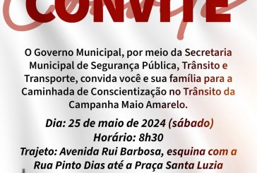 👉📢🚧🚨🛑🚦🚏👊🚧👍🚶‍♀️🏃🏃‍♀️🚶🏃‍♀️Caminhada de Conscientização no Trânsito ocorre no sábado (25)