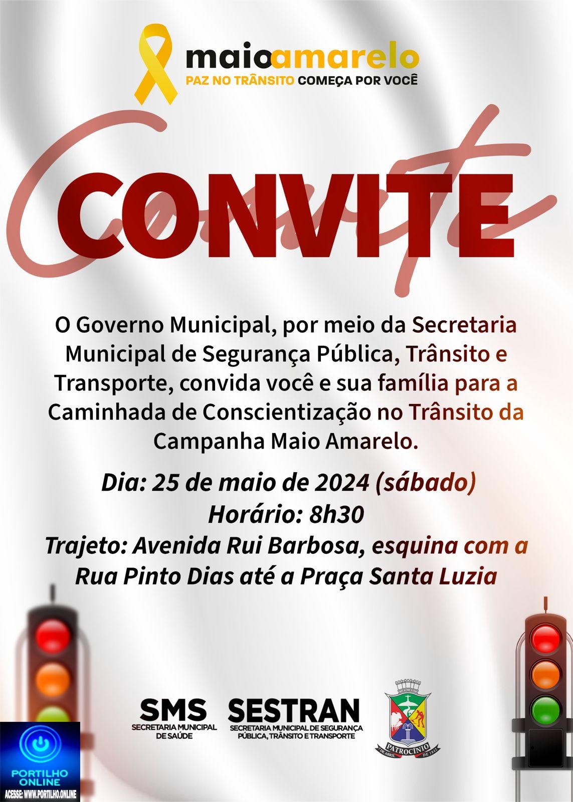 👉📢🚧🚨🛑🚦🚏👊🚧👍🚶‍♀️🏃🏃‍♀️🚶🏃‍♀️Caminhada de Conscientização no Trânsito ocorre no sábado (25)