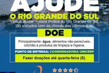 👉✍👍👊👏👏👏👏👏🙏🙌🤝UNICERP a campanha AJUDE O Rio Grande do Sul