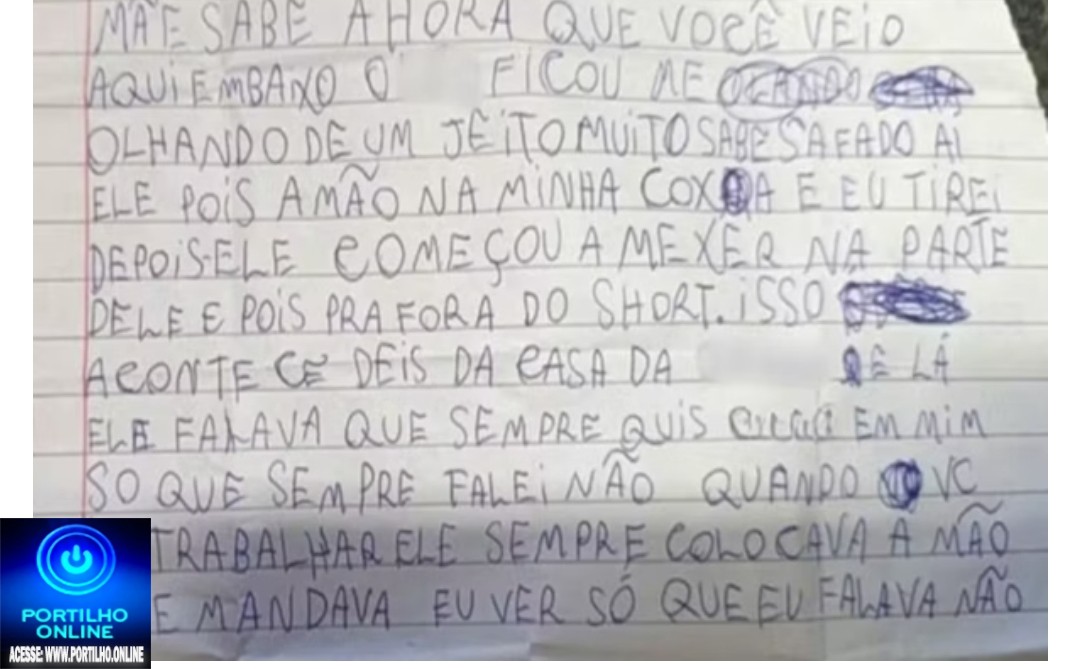 👉😡🚨⚖👿👊🚓🚔👹😪🚑Padrasto esperava mulher sair para abusar de menina que escreveu carta