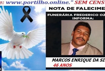 👉⚰🕯😔😪⚰🕯😪👉😱😭 😪⚰🕯😪 NOTA DE FALECIMENTO…MARCOS ENRIQUE DA SILVA 46 ANOS… FREDERICO OZANAM INFORMA…