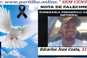 👉⚰🕯😔😪⚰🕯😪👉😱😭 😪⚰🕯😪 NOTA DE FALECIMENTO…. Faleceu DE ACIDENTE EDCALROS JOSÉ COSTA, 31 ANOS  … FREDERICO OZANAM INFORMA…