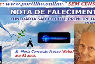 LUTO…⚰😔🕯😪😭 FUNERÁRIA SAO PEDRO E PRÍNCIPE DA PAZ  INFORMA… NOTA DE FALECIMENTO E CONVITE… Faleceu hoje em Uberlândia, a Sra. Sr. Maria Conceição Frazao (Katia) aos 81 anos…