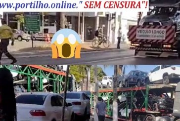 👉🕵️‍♀️🔍🚨🚓🚔😱🚧🛑🚦🚏Caminhão🚛🚚 cegonha se atrapalha nos cruzamentos: Rui Barbosa com Faria Pereira