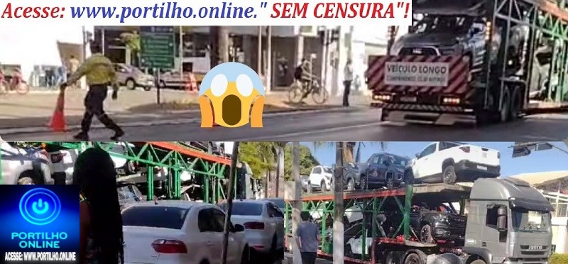 👉🕵️‍♀️🔍🚨🚓🚔😱🚧🛑🚦🚏Caminhão🚛🚚 cegonha se atrapalha nos cruzamentos: Rui Barbosa com Faria Pereira