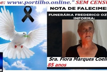 👉⚰🕯😔😪⚰🕯😪👉😱😭 😪⚰🕯😪 NOTA DE FALECIMENTO…. Faleceu a Sra. Flora Marques Coelho 85 anos… FREDERICO OZANAM INFORMA…