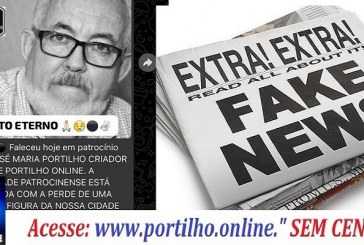 👉😱🚨⚖📢🕵🔍💰💵NOTA DE FALECIMENTO FALSA!!! “Suposta morte do Portilho! Canalhas do ‘gabinete do ódio’, depósito de fake news.