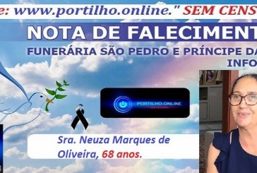 👉LUTO…⚰😔🕯😪😭 FUNERÁRIA SAO PEDRO E PRÍNCIPE DA PAZ  INFORMA… NOTA DE FALECIMENTO E CONVITE…… Faleceu hoje em Patrocínio, a Sra. Neuza Marques de Oliveira, 68 anos…