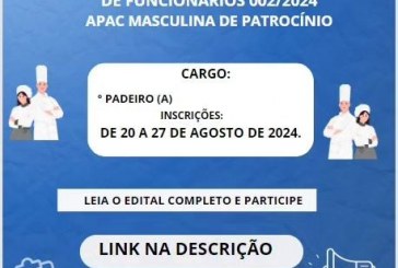 📢👉🛠👊👍🤝👀✍🤙Oportunidade de EMPREGO: APAC de Patrocínio anuncia vaga de Emprego