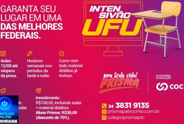 👉👍🤝👏✍😱📌📏📐✂🖇📍Intensivão UFU Prisma. O melhor preparatório para o vestibular UFU 2025