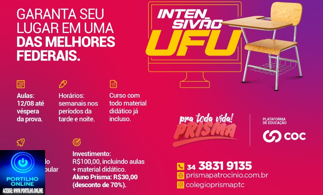 👉👍🤝👏✍😱📌📏📐✂🖇📍Intensivão UFU Prisma. O melhor preparatório para o vestibular UFU 2025