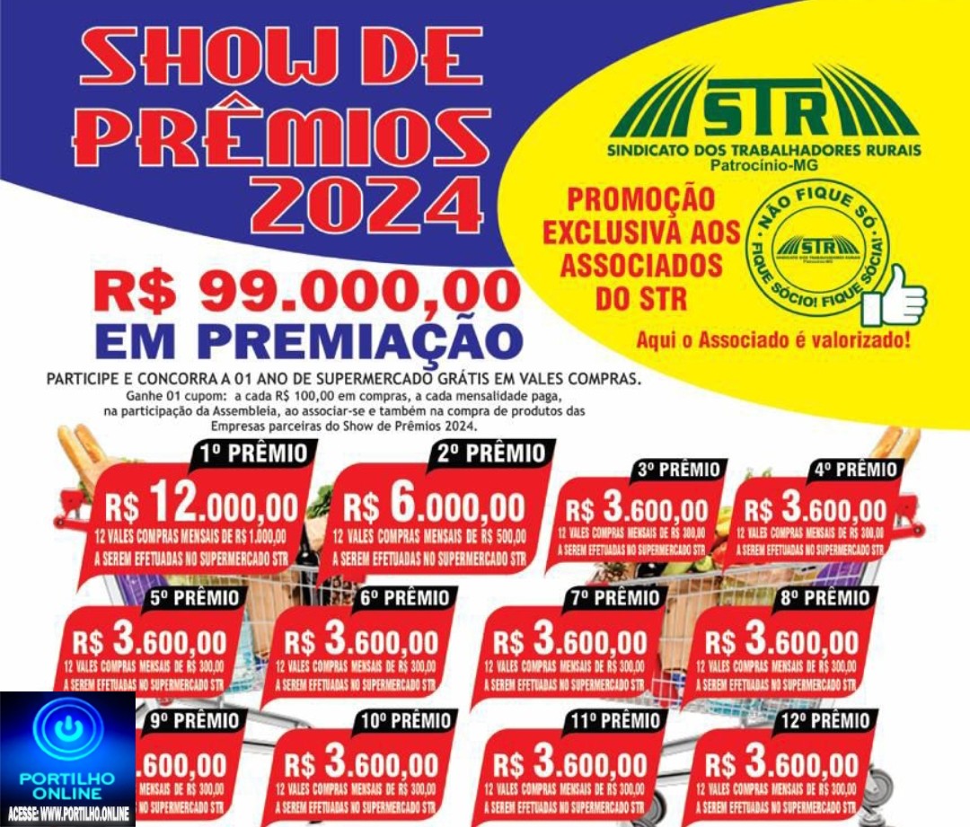 👉👍🤝📢🚀🛒🛒🛒💰💳Show de prêmios 2024 no supermercado do Sindicato