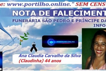 👉 ⚰🕯😔😪👉😱😭 😪⚰🕯😪👉LUTO…⚰😔🕯😪😭 NOTA DE FALECIMENTO …FUNERÁRIA SAO PEDRO E PRÍNCIPE DA 🕊PAZ🕊 🕊 … INFORMA…Faleceu em Patrocínio-MG Ana Claudia Carvalho da Silva (Claudinha) aos 44 anos.