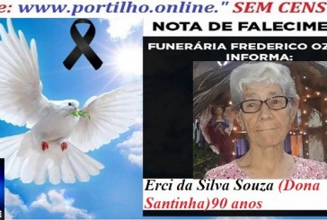 👉 ⚰🕯😔😪👉😱😭 😪⚰🕯😪 NOTA DE FALECIMENTO… a Sra: Erci da Silva Souza  (Dona Santinha)  90 anos… FUNERÁRIA FREDERICO OZANAM INFORMA…