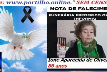 👉 ⚰🕯😔😪⚰🕯😪👉😱😭 😪⚰🕯😪 NOTA DE FALECIMENTO… a Sra:  Ione Aparecida de Oliveira 86 anos