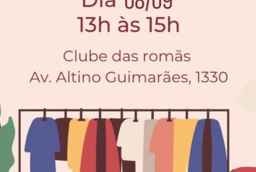 👉📢👏👘🧥👖👗👚👕🧦👢👜👓👟👞BAZAR BENEFICENTE!!! Neste domingo dia, 08/09/2024 das 13: 00 ás 15:00 no CLUBE DÁS ROMÃS!!!