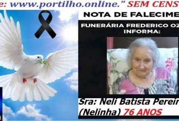 ⚰🕯😔😪👉😱😭 😪⚰🕯😪 NOTA DE FALECIMENTO… A  Sra: Neli Batista Pereira (Nelinha) 76 ANOS  … FUNERÁRIA FREDERICO OZANAM INFORMA…